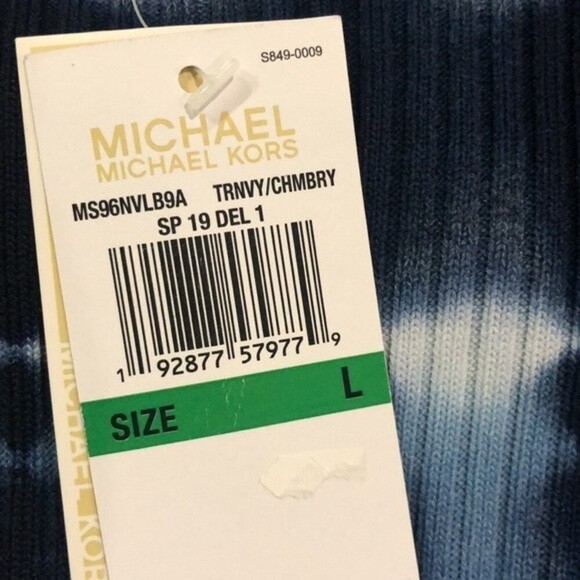 NWT MICHAEL MICHAEL KORS Tie-Dye Stretch-Viscose Sweater Size Large - Picture 7 of 7